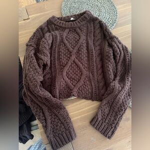 Free People Cutting Edge Cable Sweater
